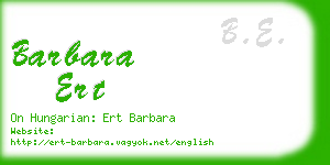 barbara ert business card